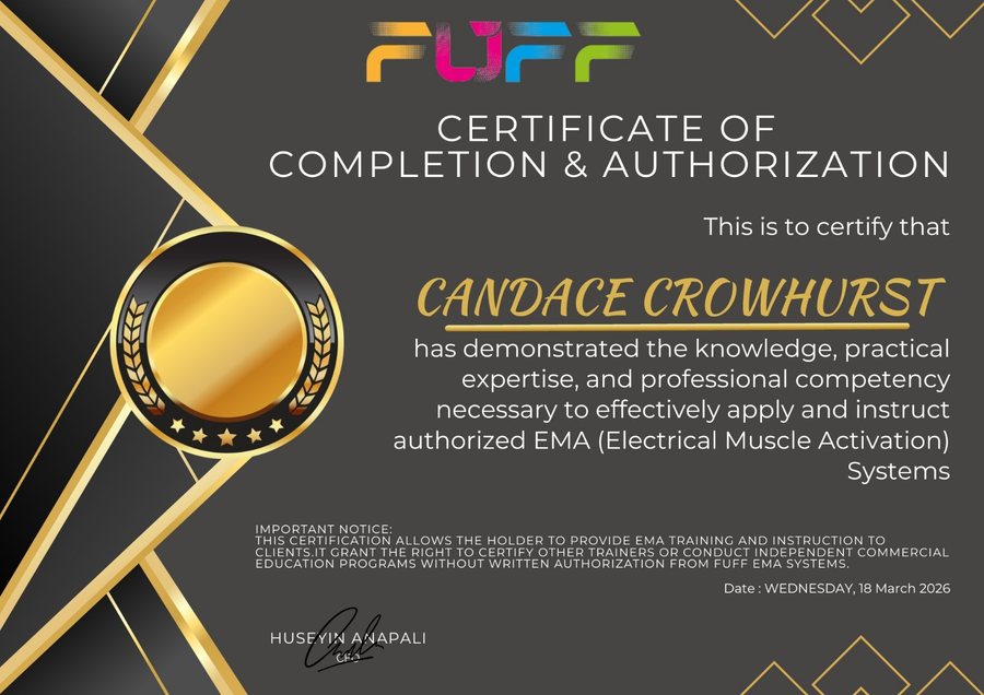 FUFF Certificate of Completion and Authorization — Candace Crowhurst